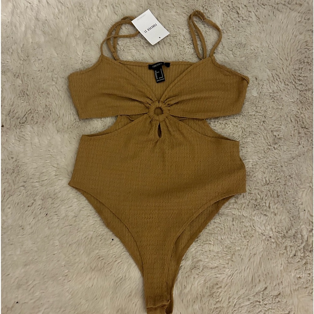 brown bodysuit